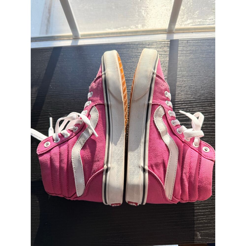 Vans Sk8-Hi Pink High Top Sneakers Womens Size 6.5 Canvas Lace Up Shoes - Picture 11 of 12